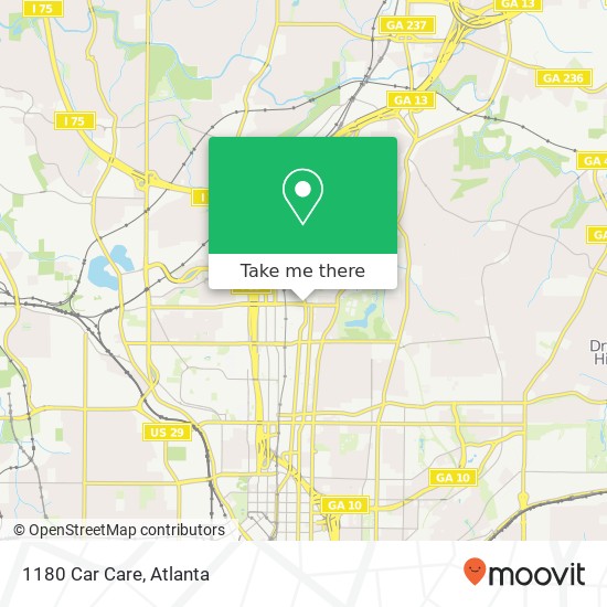 1180 Car Care map