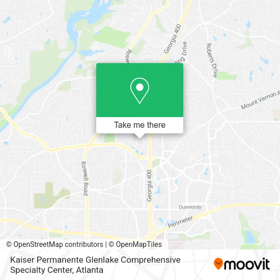 Mapa de Kaiser Permanente Glenlake Comprehensive Specialty Center
