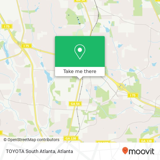 Mapa de TOYOTA South Atlanta