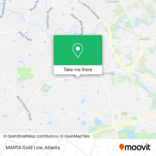 MARTA Gold Line map