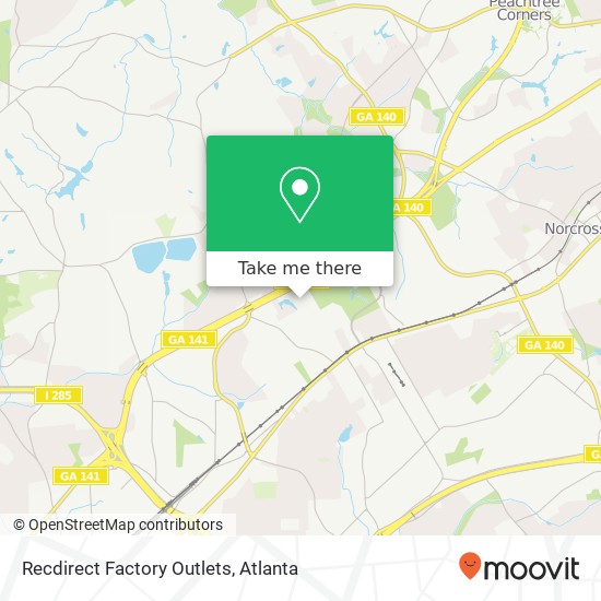 Recdirect Factory Outlets map