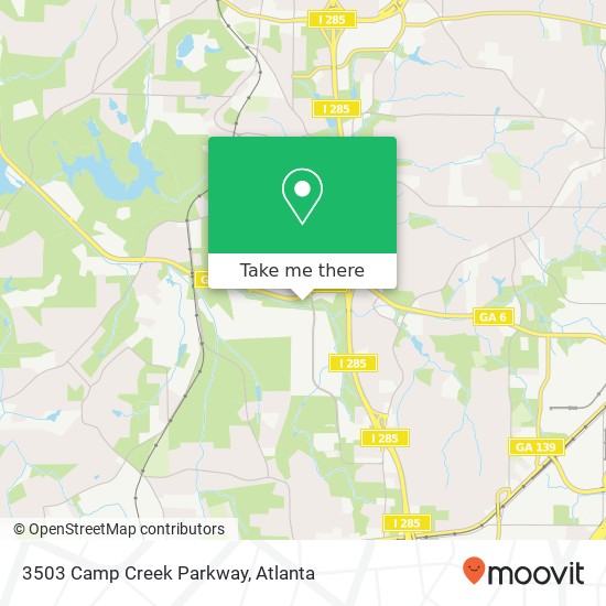 3503 Camp Creek Parkway map