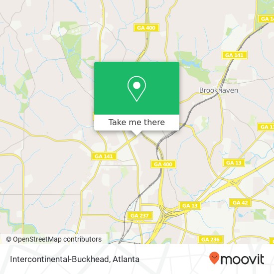 Intercontinental-Buckhead map