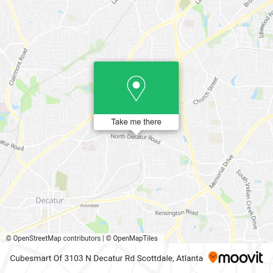 Cubesmart Of 3103 N Decatur Rd Scottdale map