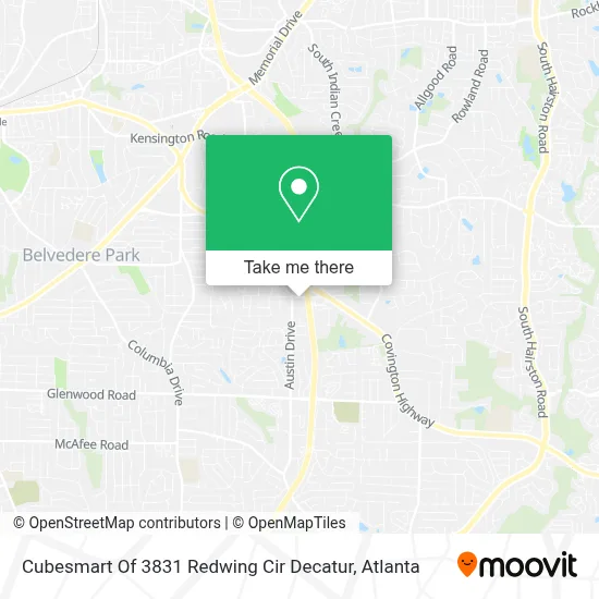 Cubesmart Of 3831 Redwing Cir Decatur map