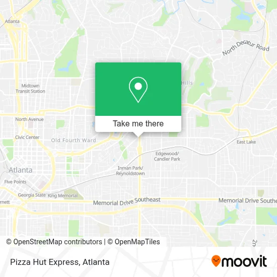 Pizza Hut Express map