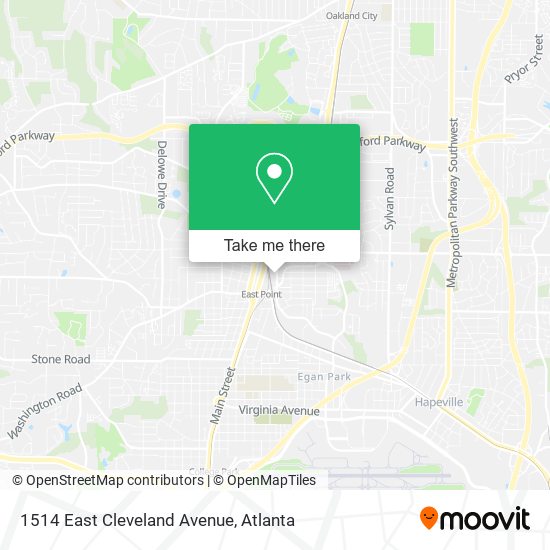 Mapa de 1514 East Cleveland Avenue