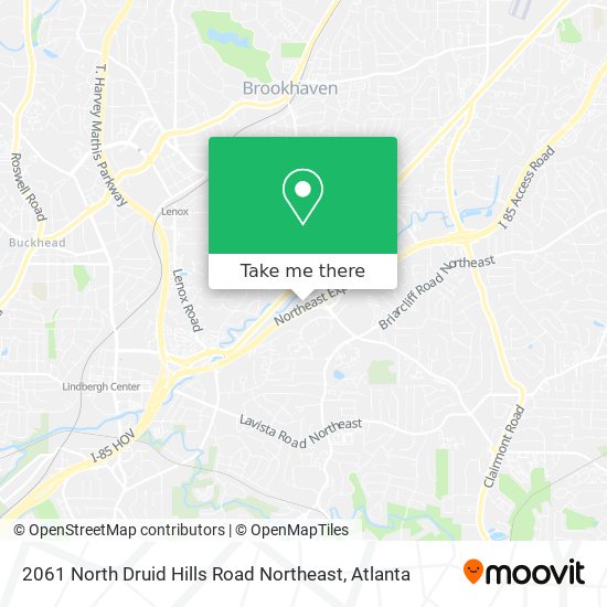 Mapa de 2061 North Druid Hills Road Northeast