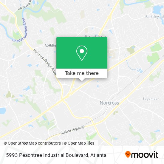 5993 Peachtree Industrial Boulevard map