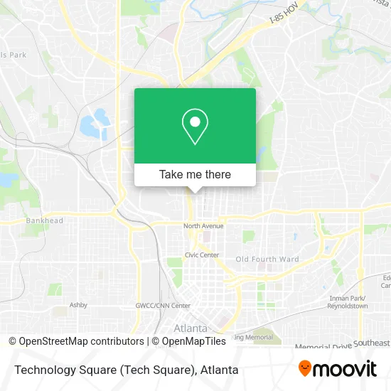 Mapa de Technology Square (Tech Square)