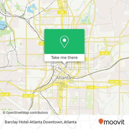 Mapa de Barclay Hotel-Atlanta Downtown