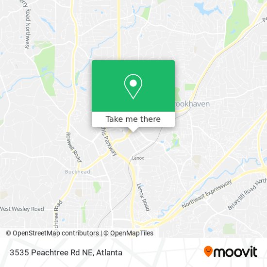 Mapa de 3535 Peachtree Rd NE