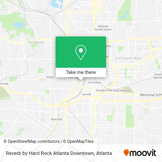 Reverb by Hard Rock Atlanta Downtown map