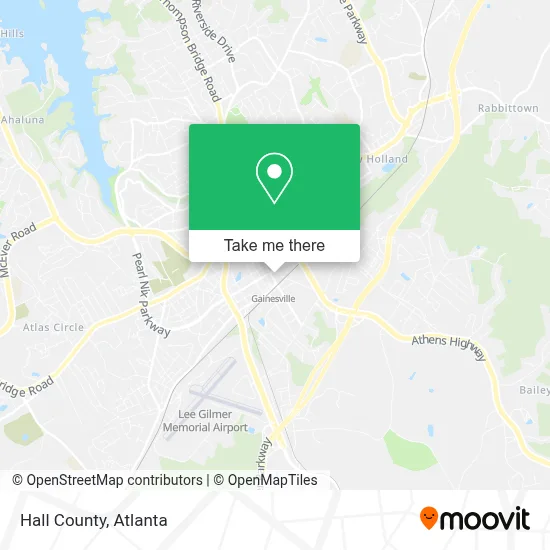 Hall County map