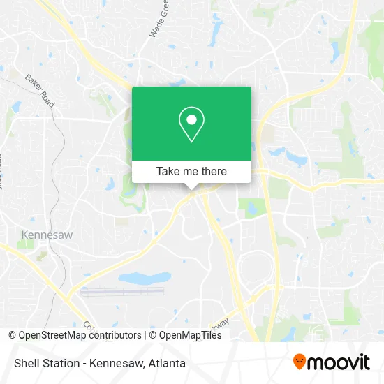 Shell Station - Kennesaw map