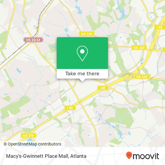 Mapa de Macy's-Gwinnett Place Mall