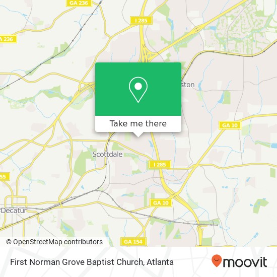 First Norman Grove Baptist Church map