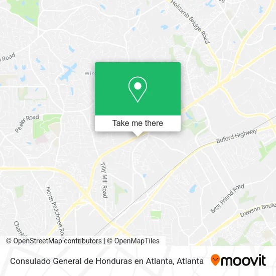 Mapa de Consulado General de Honduras en Atlanta