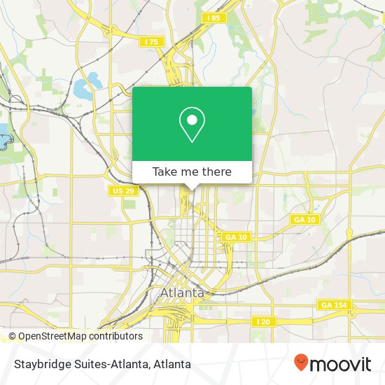 Mapa de Staybridge Suites-Atlanta