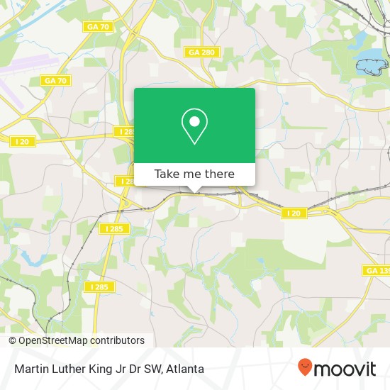 Martin Luther King Jr Dr SW map