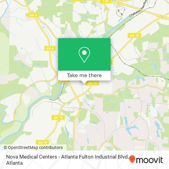 Nova Medical Centers - Atlanta Fulton Industrial Blvd map