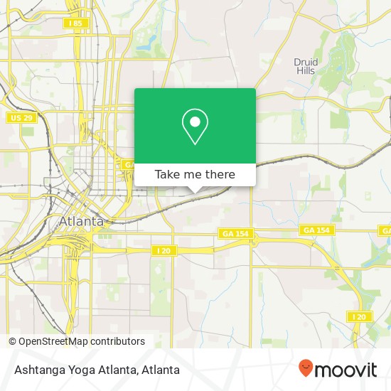 Mapa de Ashtanga Yoga Atlanta