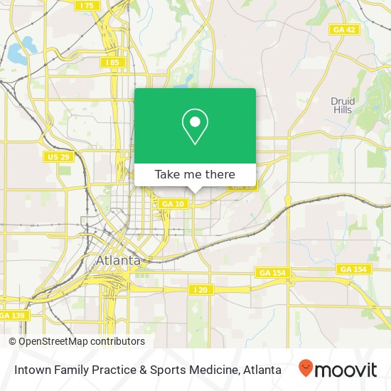 Mapa de Intown Family Practice & Sports Medicine