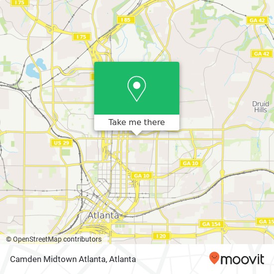 Camden Midtown Atlanta map