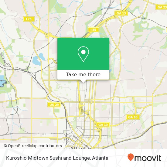 Kuroshio Midtown Sushi and Lounge map