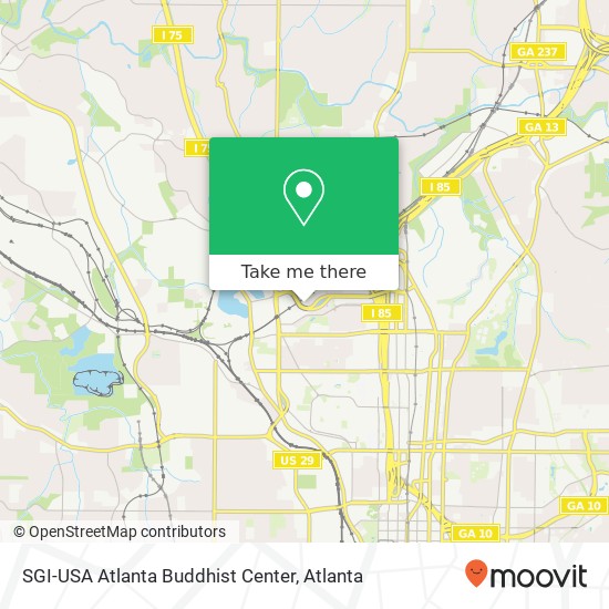 Mapa de SGI-USA Atlanta Buddhist Center