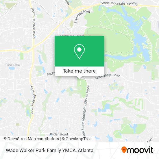 Wade Walker Park Family YMCA map