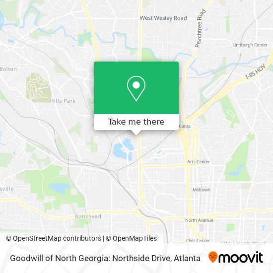 Mapa de Goodwill of North Georgia: Northside Drive