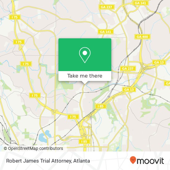 Mapa de Robert James Trial Attorney