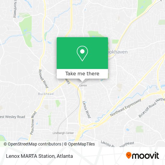 Mapa de Lenox MARTA Station