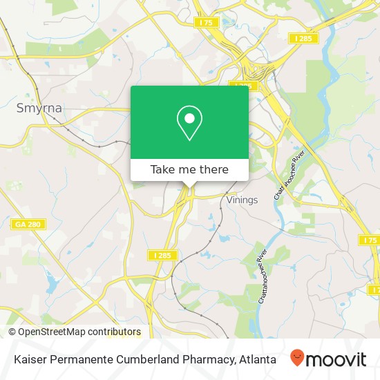 Kaiser Permanente Cumberland Pharmacy map