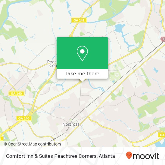 Mapa de Comfort Inn & Suites Peachtree Corners