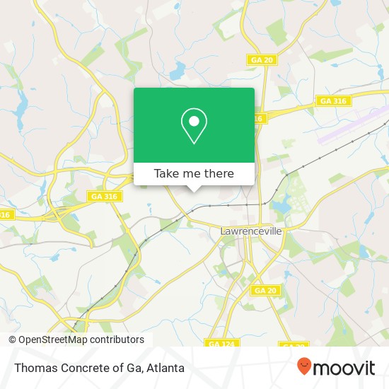 Mapa de Thomas Concrete of Ga