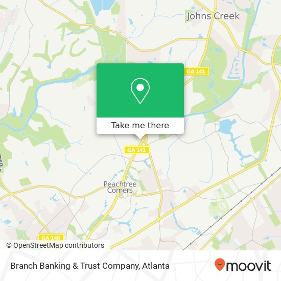 Mapa de Branch Banking & Trust Company