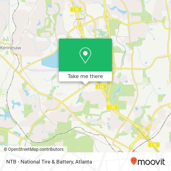 Mapa de NTB - National Tire & Battery