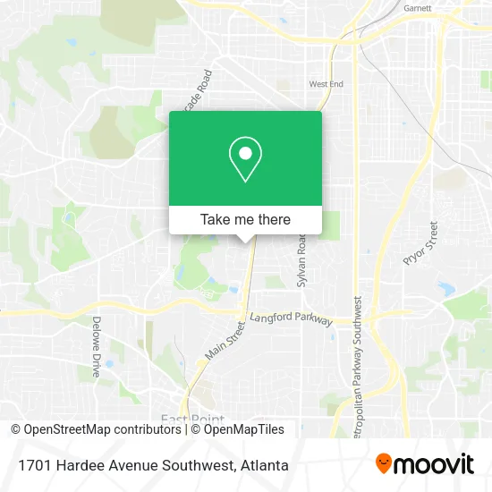 Mapa de 1701 Hardee Avenue Southwest