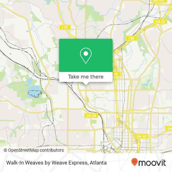 Walk-In Weaves by Weave Express map