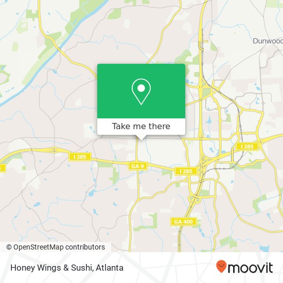 Mapa de Honey Wings & Sushi