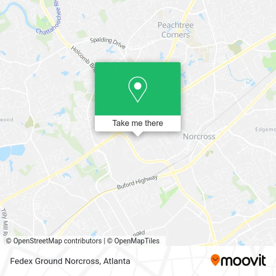 Mapa de Fedex Ground Norcross