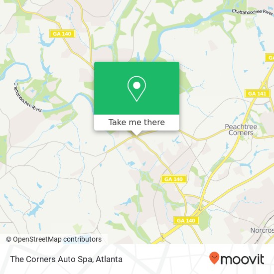 The Corners Auto Spa map