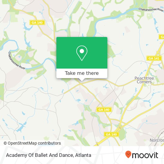 Academy Of Ballet And Dance map