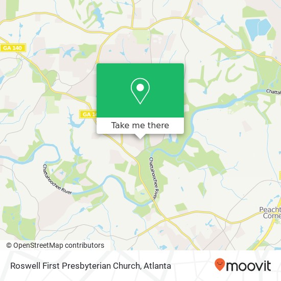 Roswell First Presbyterian Church map