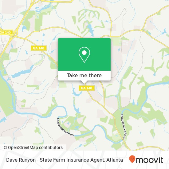Mapa de Dave Runyon - State Farm Insurance Agent