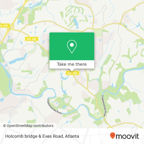 Holcomb bridge & Eves Road map