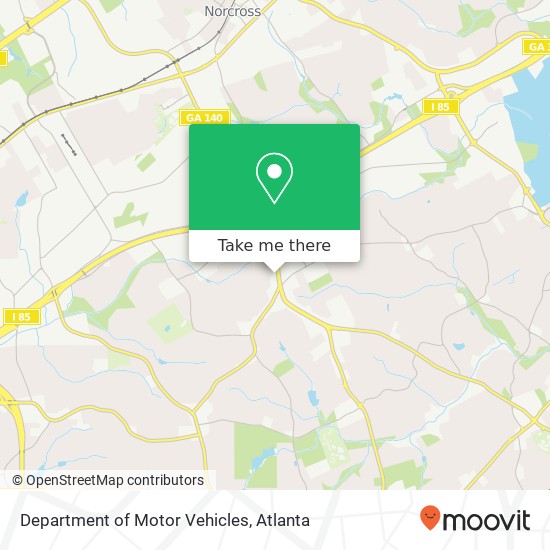 Department of Motor Vehicles map