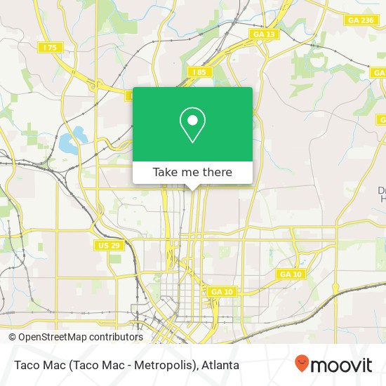 Mapa de Taco Mac (Taco Mac - Metropolis)